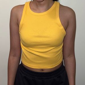 Zara mango/yellow tank top